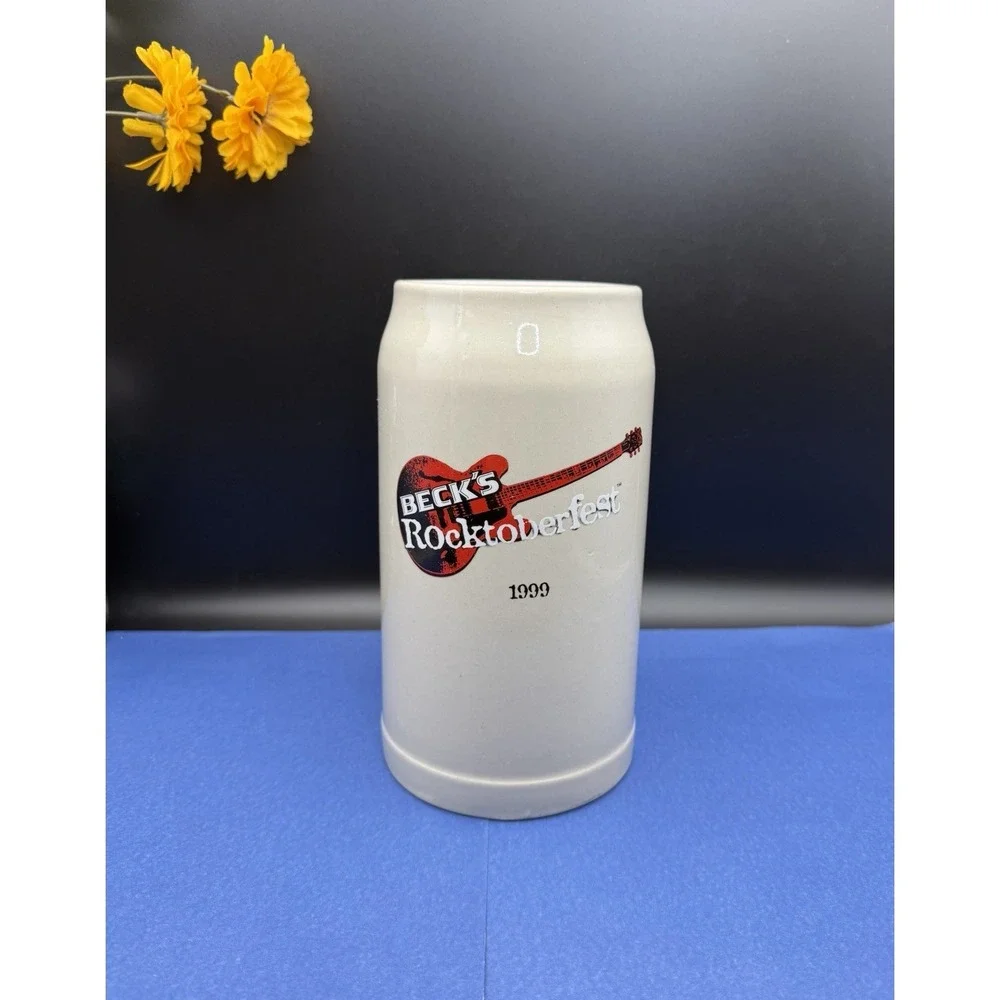 Vintage Beck's Rocktoberfest Collectible 1 Lt Stoneware Beer‎ Stein From Germany